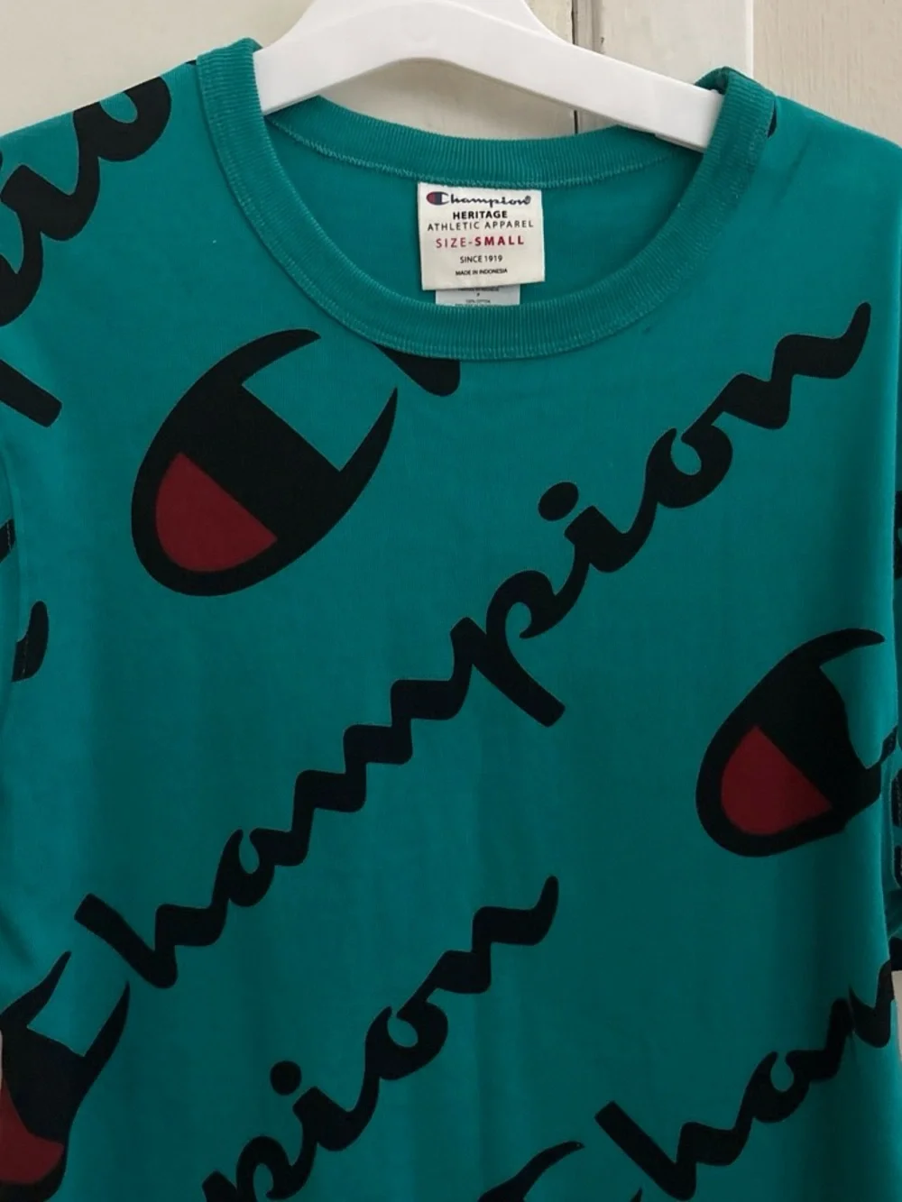 Champion Teal Graphic Logo Short Sleeve Tee
